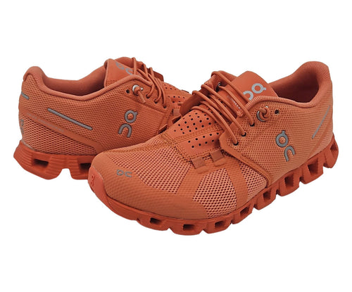 On Running Cloud Monochrome Women's Lace Up Running Shoes In Orange Size 5