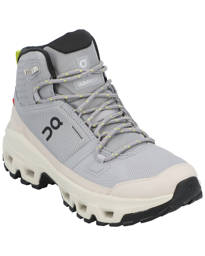 On Running Cloudrock Mid Waterproof Canvas Sneaker, 9, Grey
